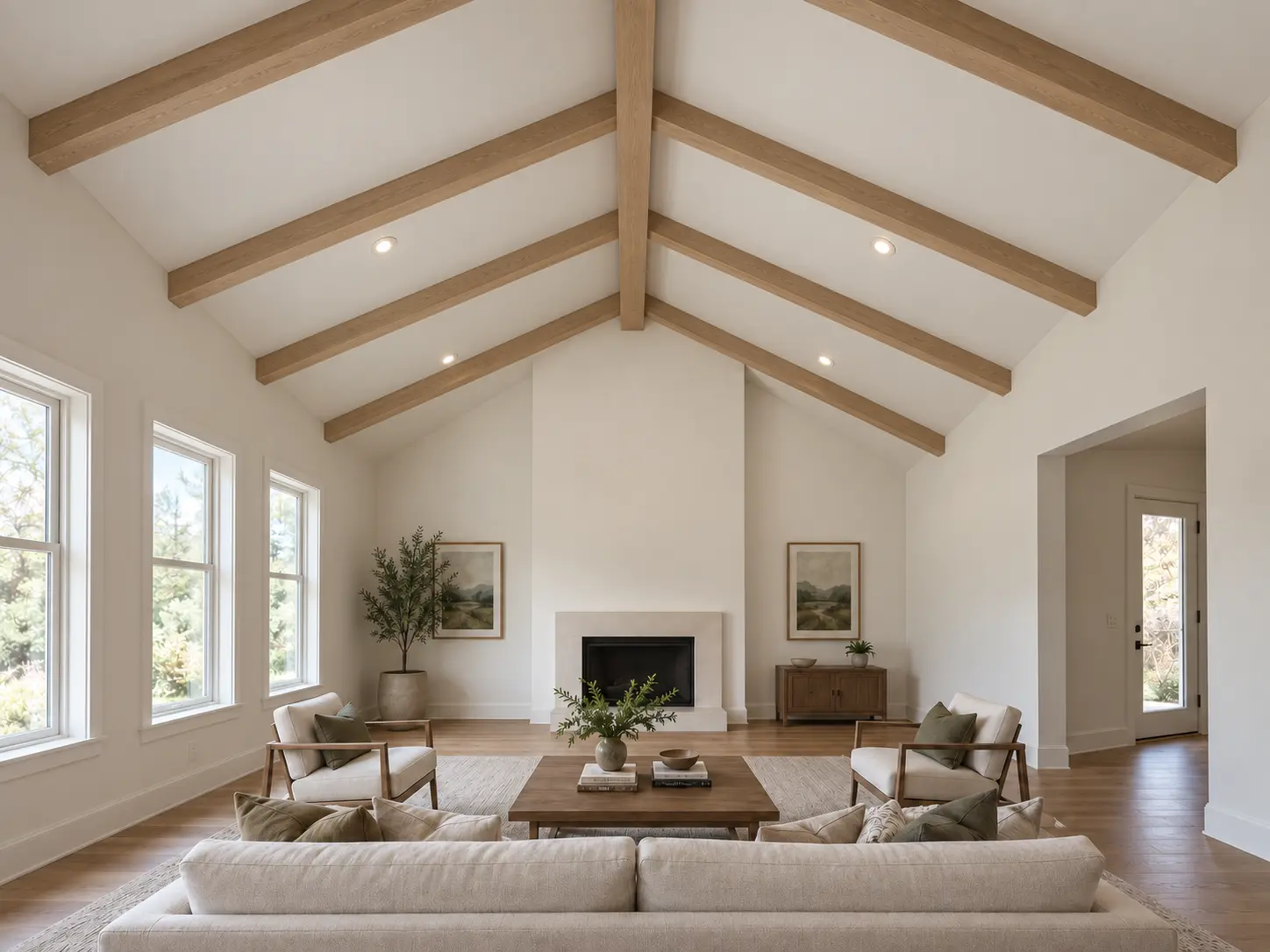 Vaulted Ridge Beam And Purlins — after design concept