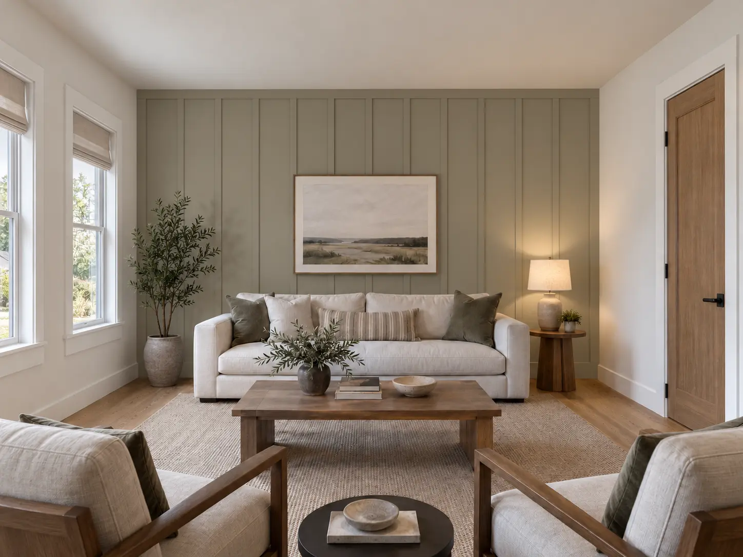 Full Height Board And Batten Wall — after design concept