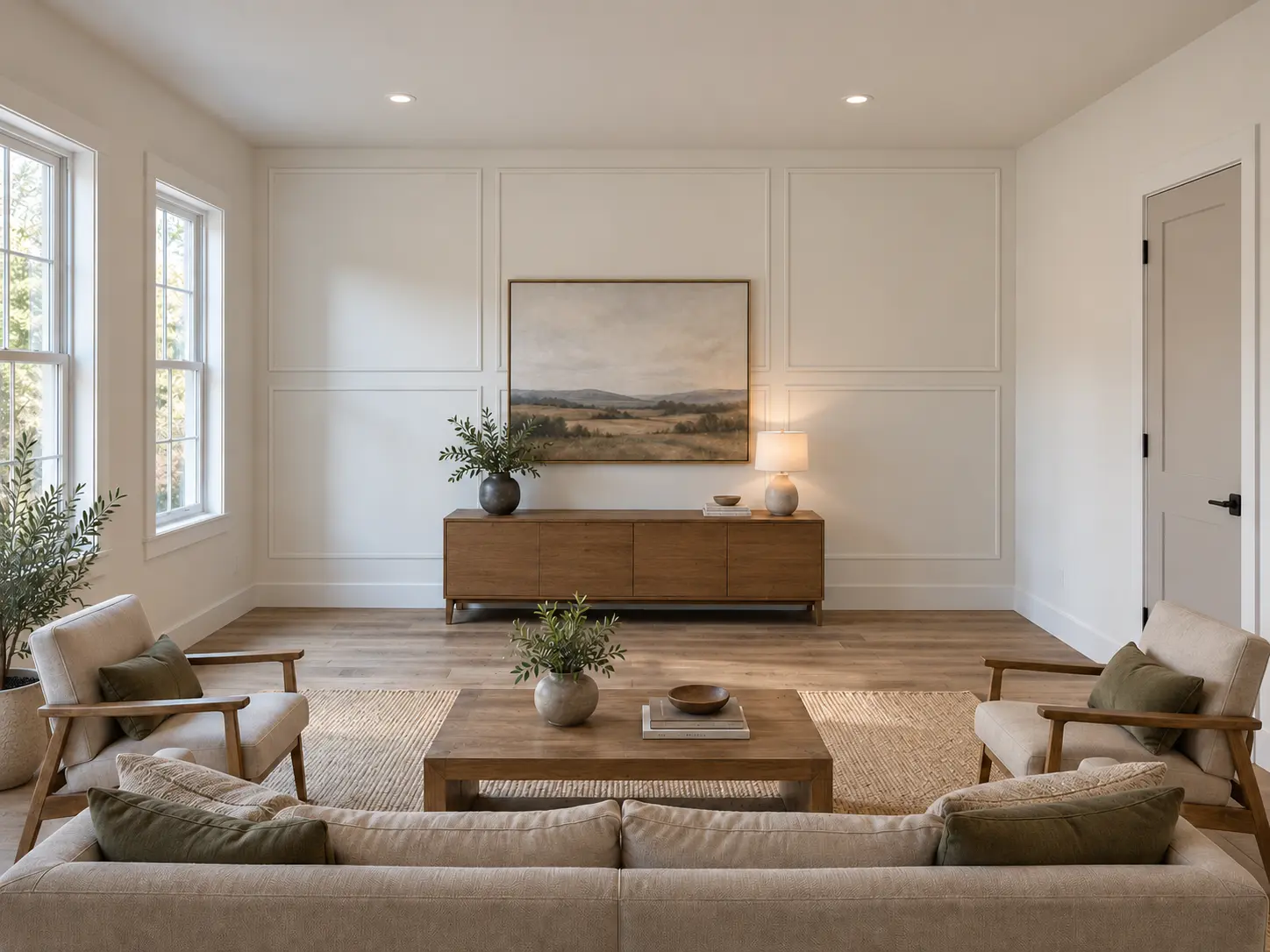 Full Wall Picture Frame Molding — after design concept
