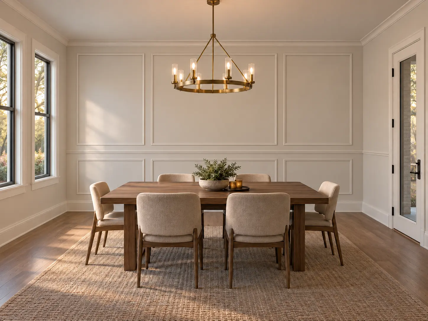 Chair Rail With Picture Frame Molding — after design concept