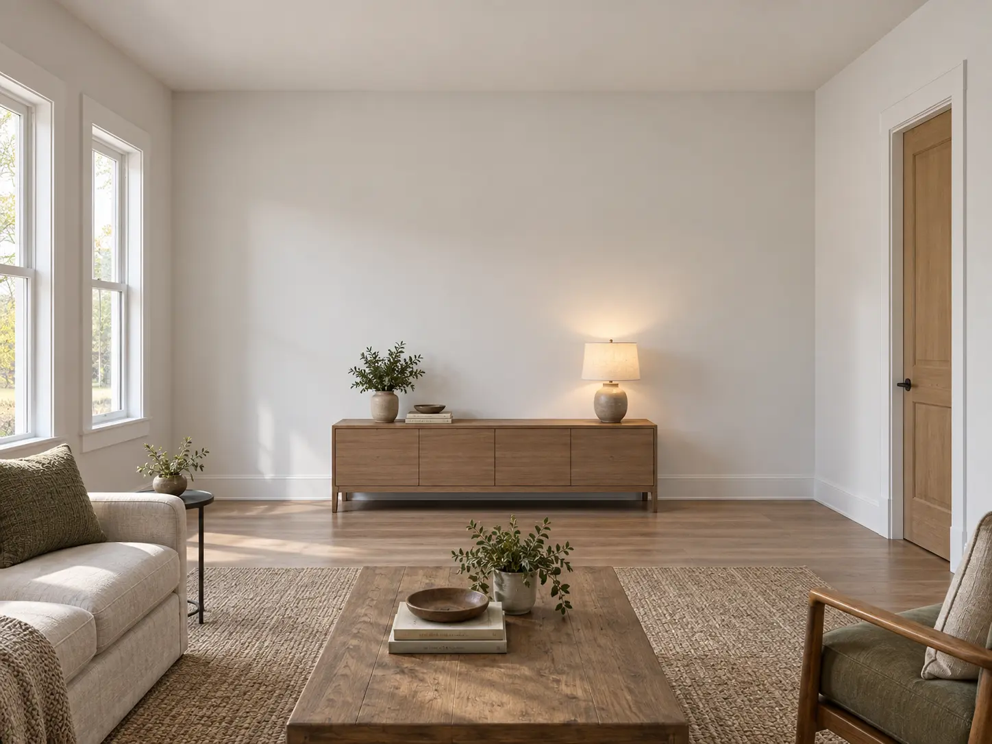 Vertical Wood Slat Wall — before design concept