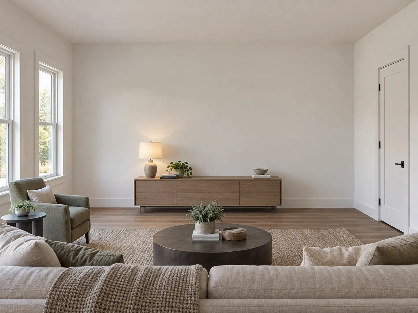 Herringbone Wood Feature Wall — before design concept