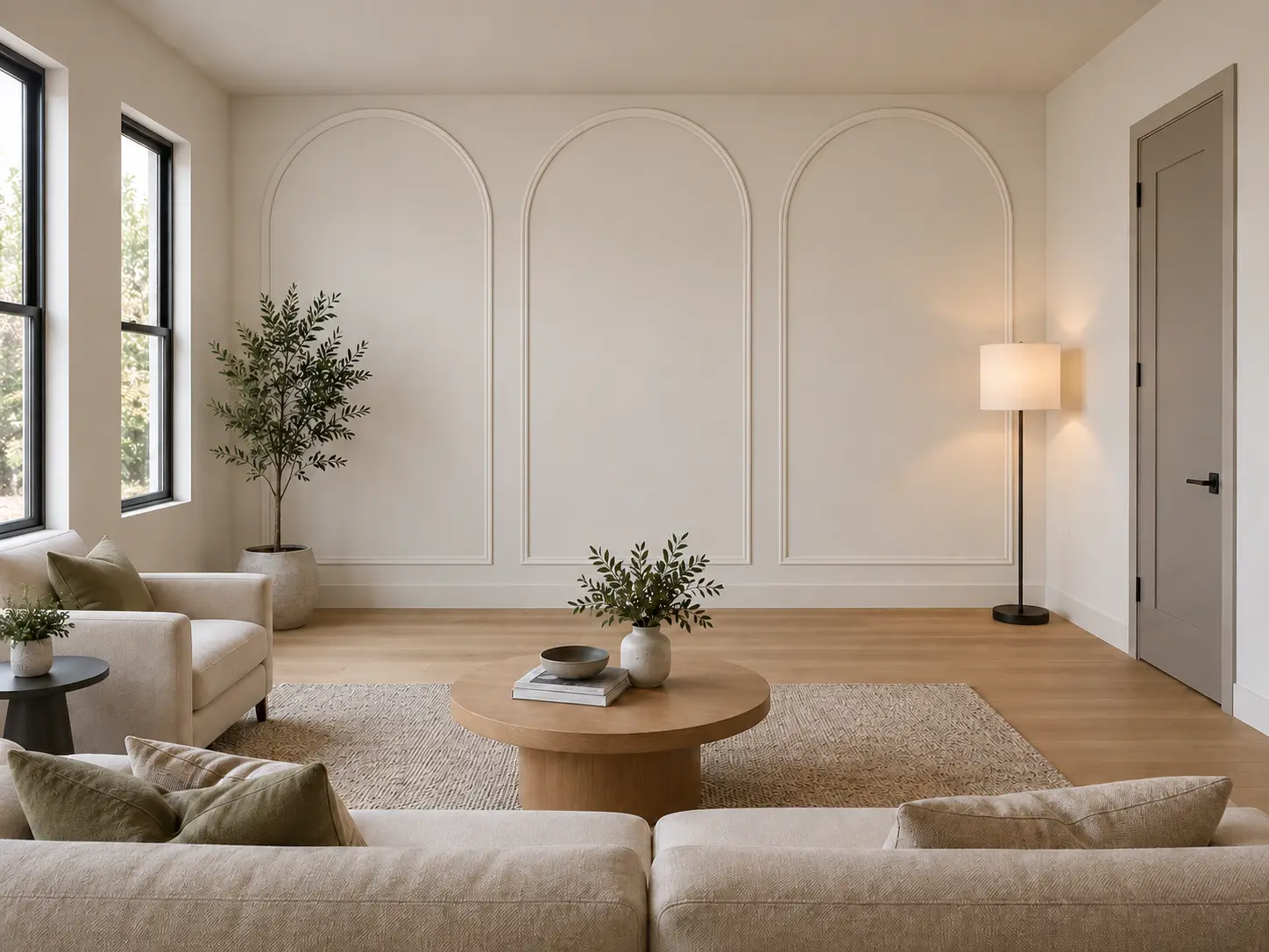 Arched Panel Molding Wall — after design concept