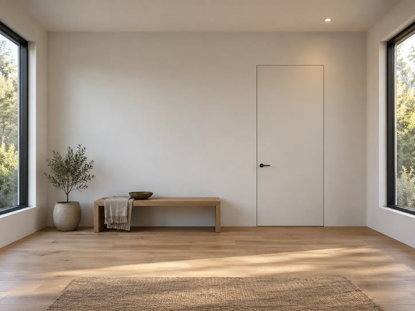 Reeded Wall With Integrated Door — before design concept