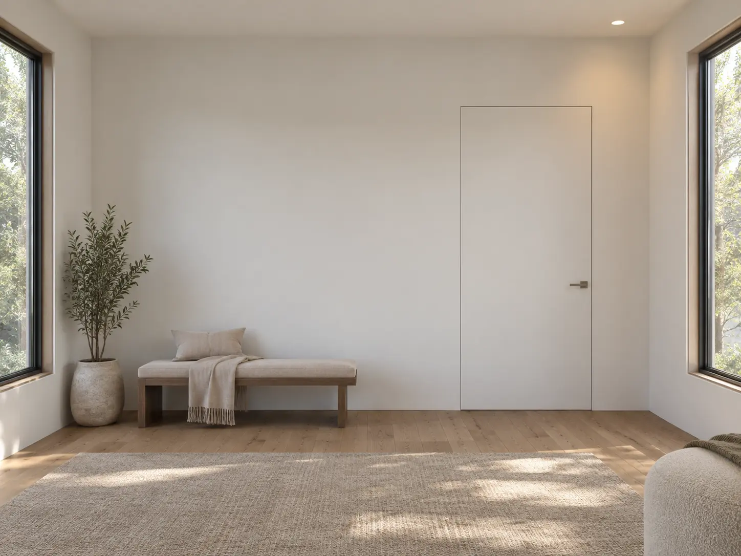 Hidden Door In Shaker Panel Wall — before design concept