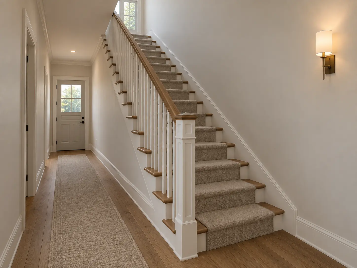 Stair Wall Graduated Box Molding — before design concept