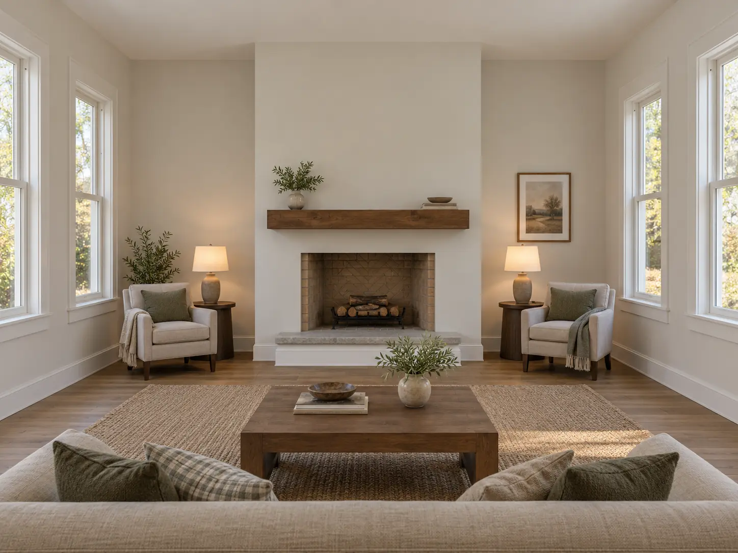 Classic Fireplace Mantel And Overmantel — before design concept