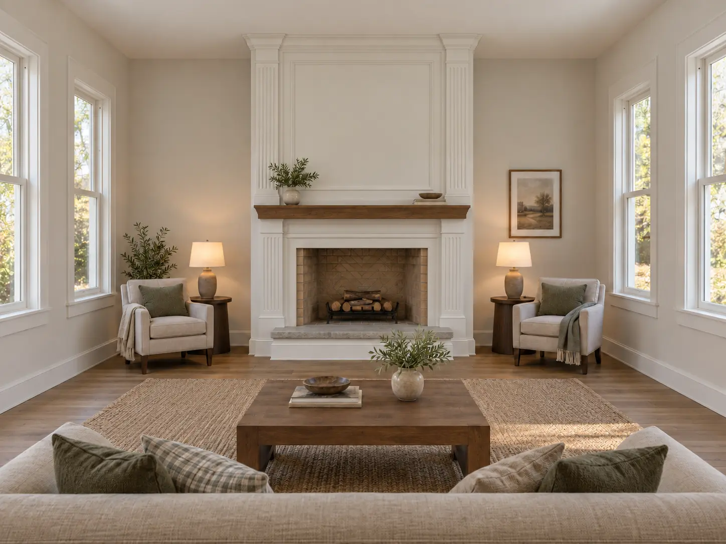 Classic Fireplace Mantel And Overmantel — after design concept