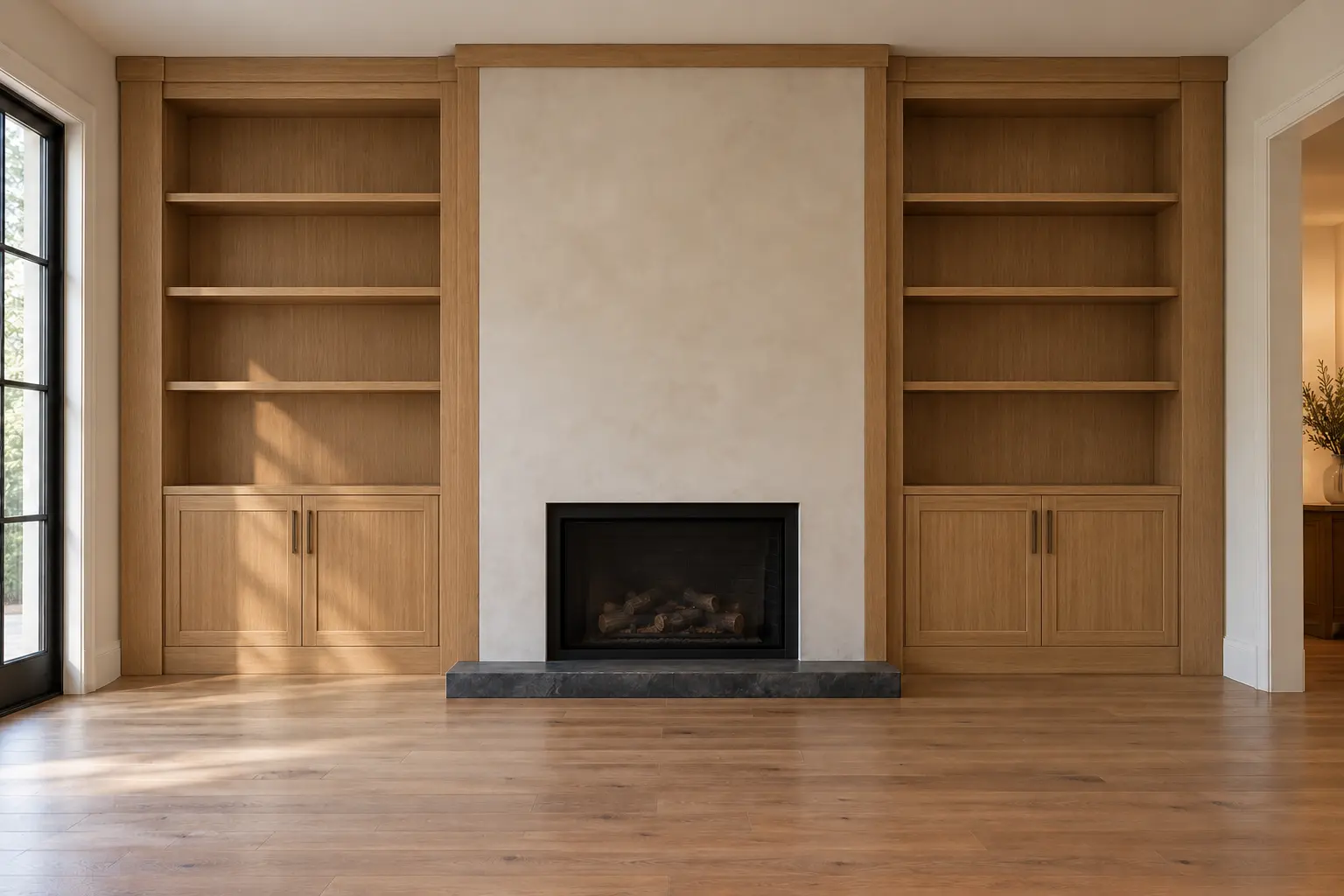 Craftsman Bookcase Wall — after design concept