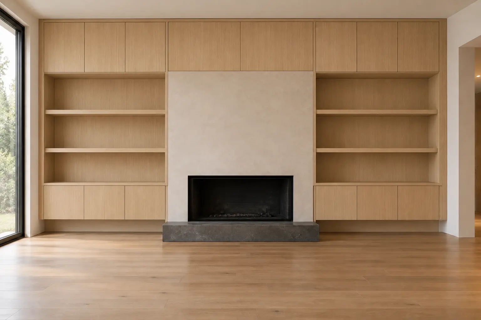 Modern Floating Cabinet Wall — after design concept
