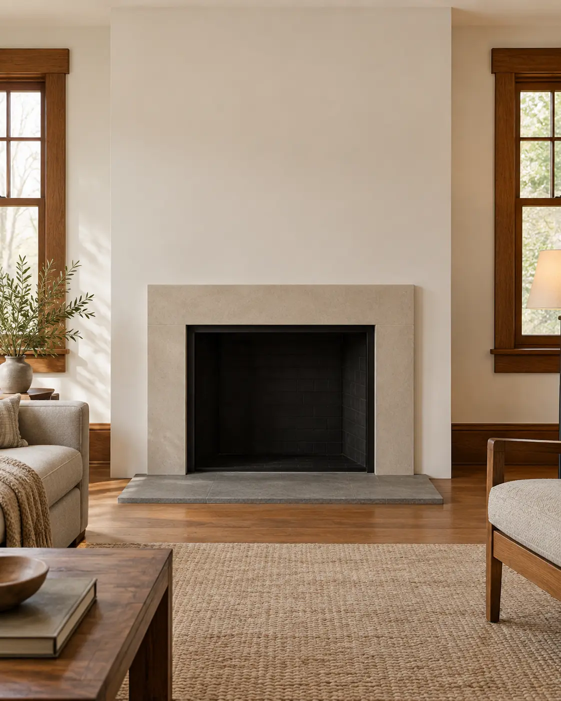 Prairie Grid Mantel — before design concept