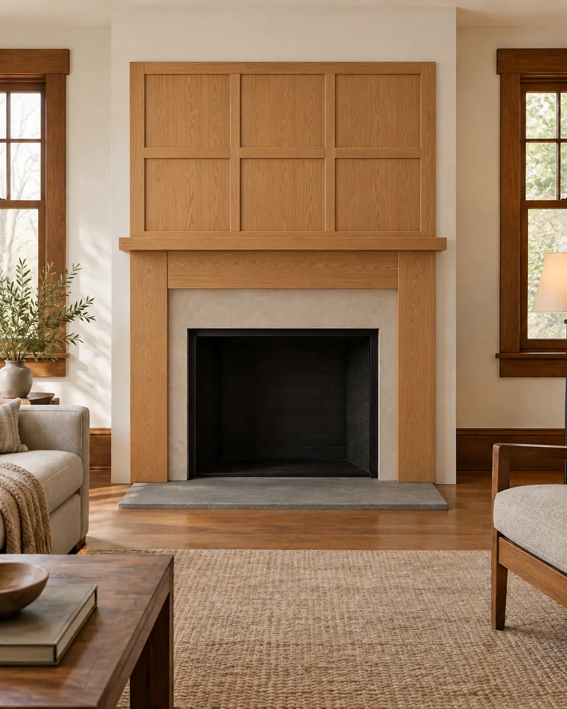 Prairie Grid Mantel — after design concept