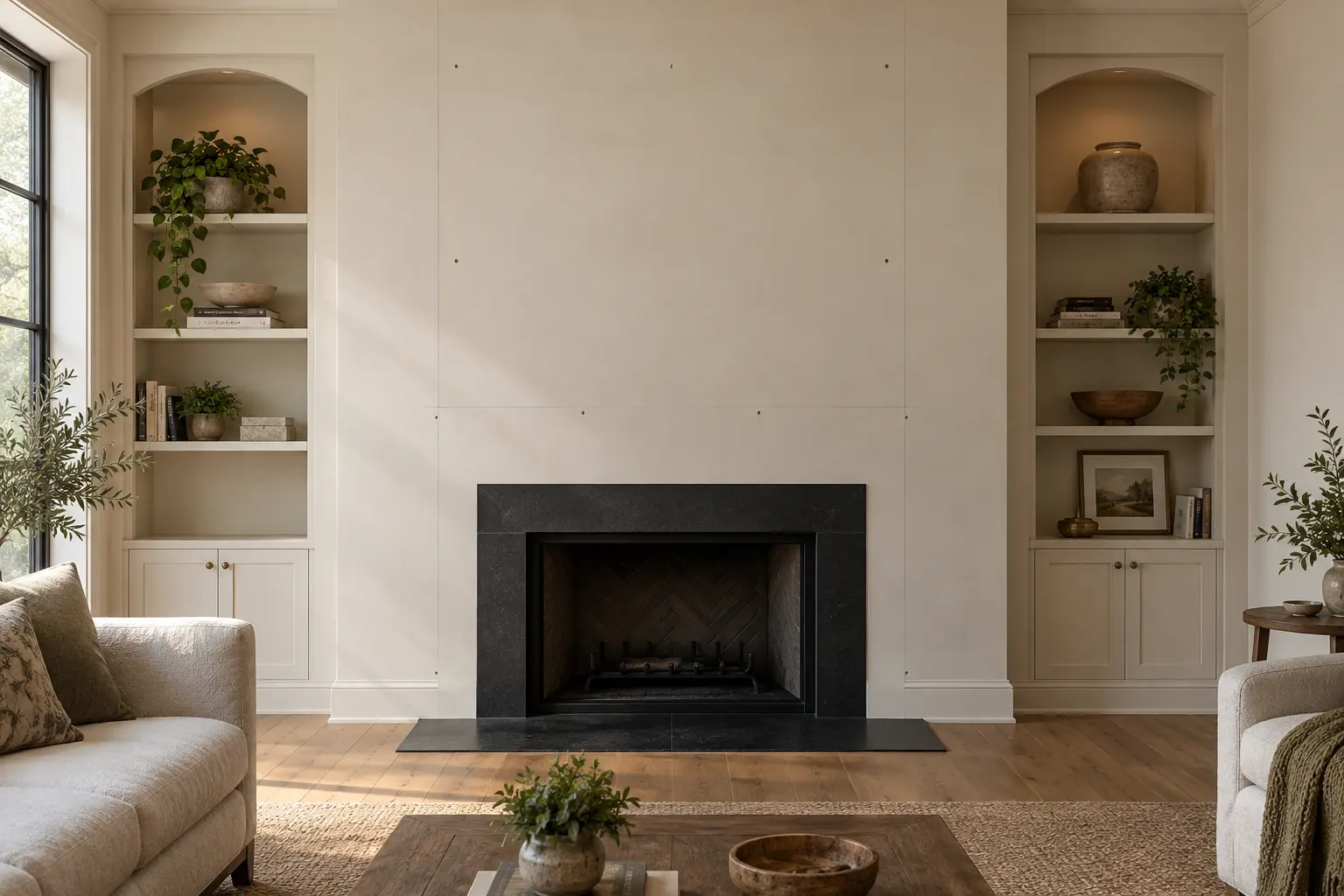 Full Height Shaker Overmantel — before design concept