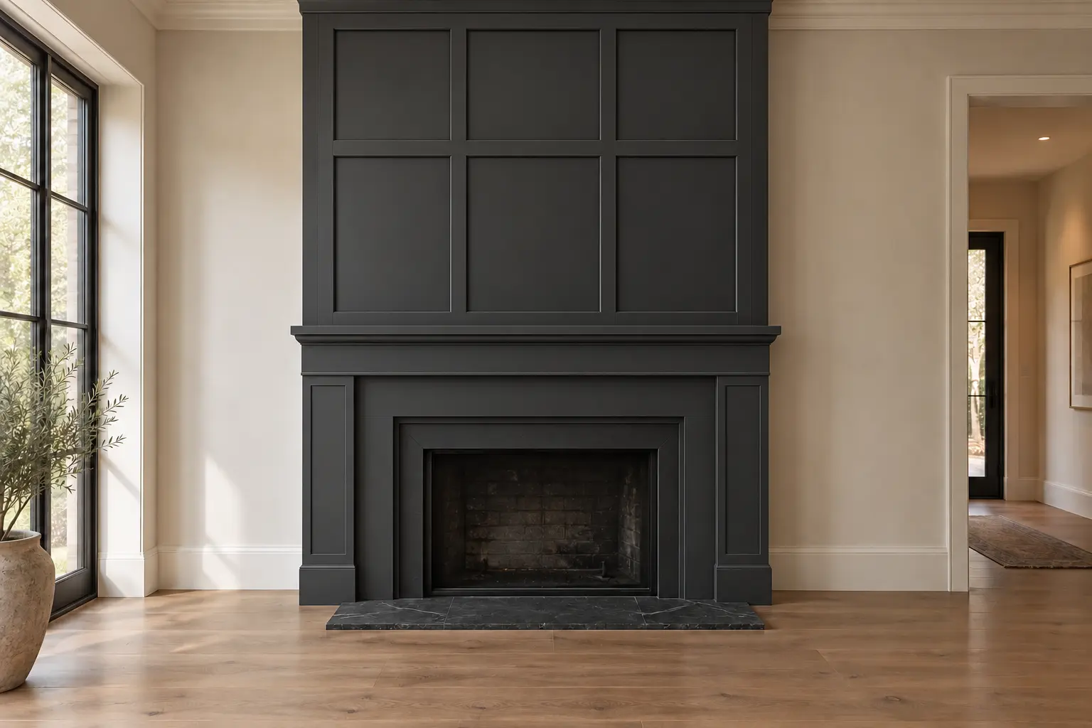 Coffered Chimney Breast — after design concept