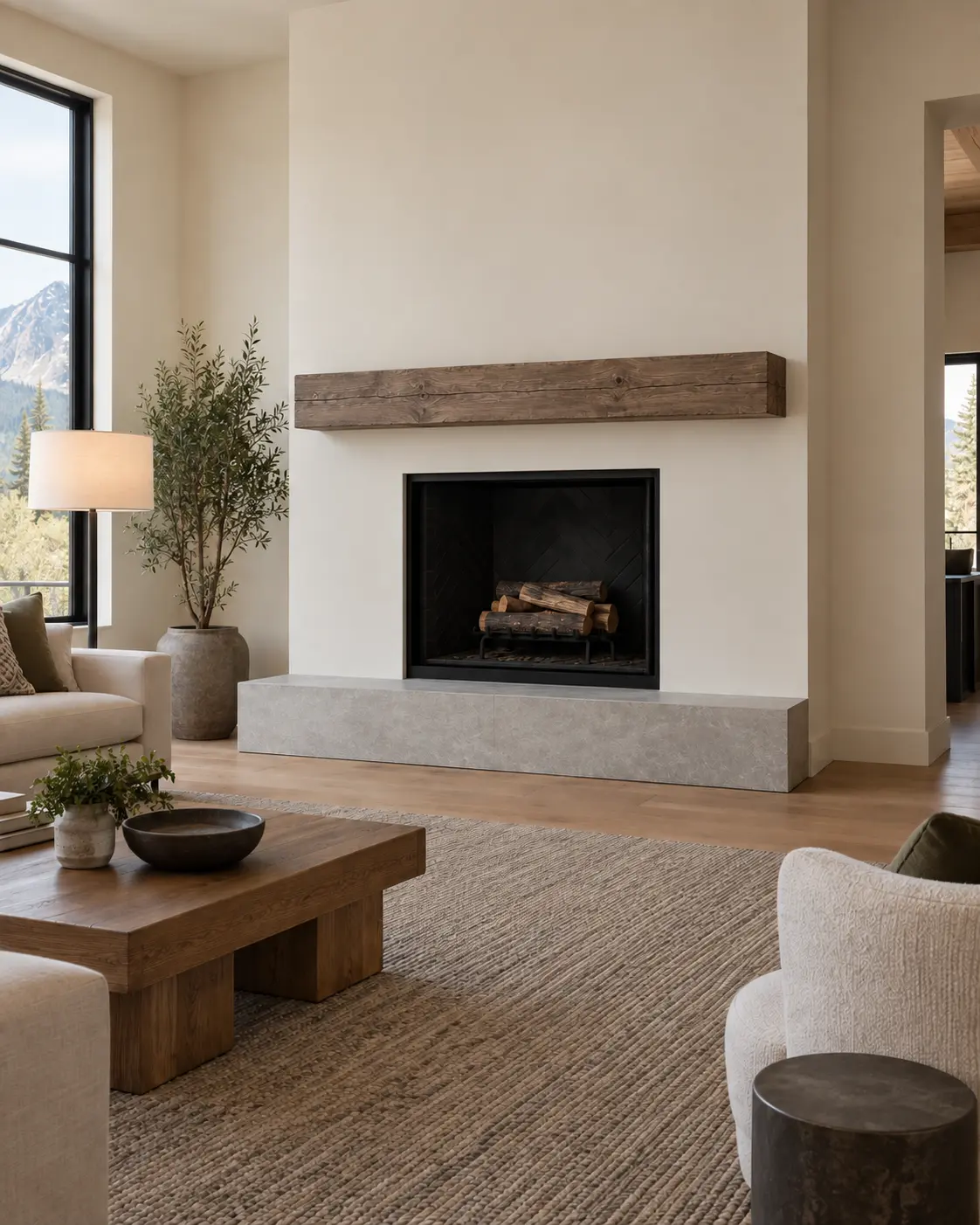Douglas Fir Hand Hewn Beam — after design concept