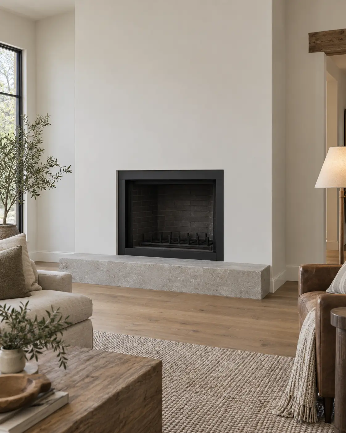 Knotty Alder Corbel Mantel — before design concept