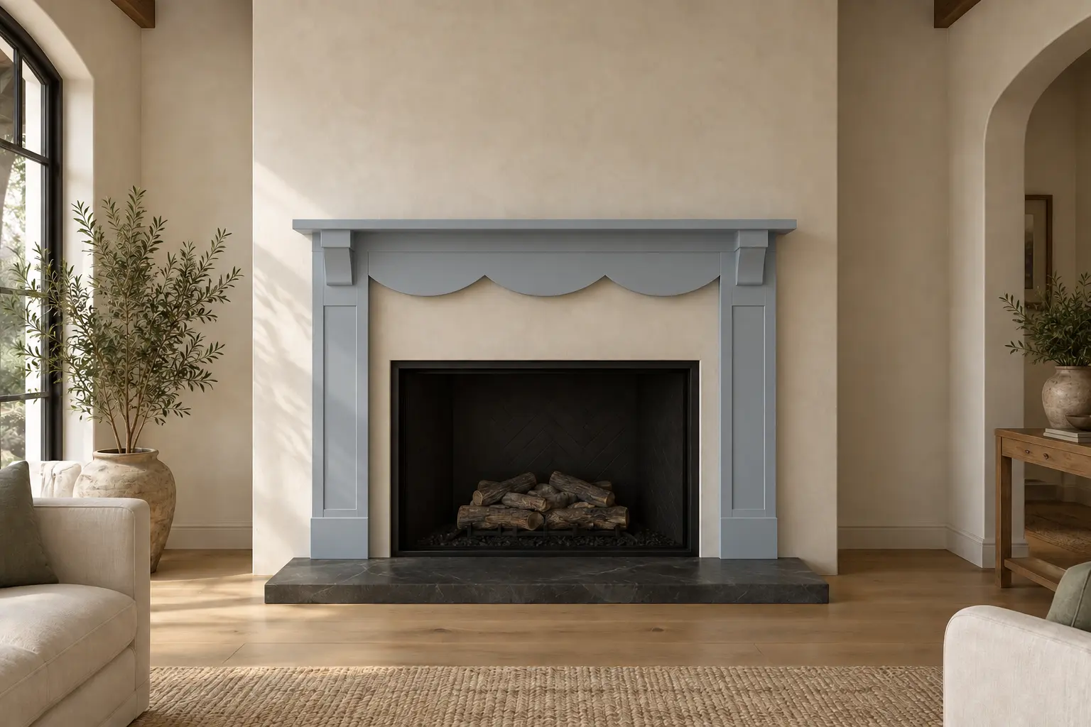 Cottage Scalloped Frieze — after design concept
