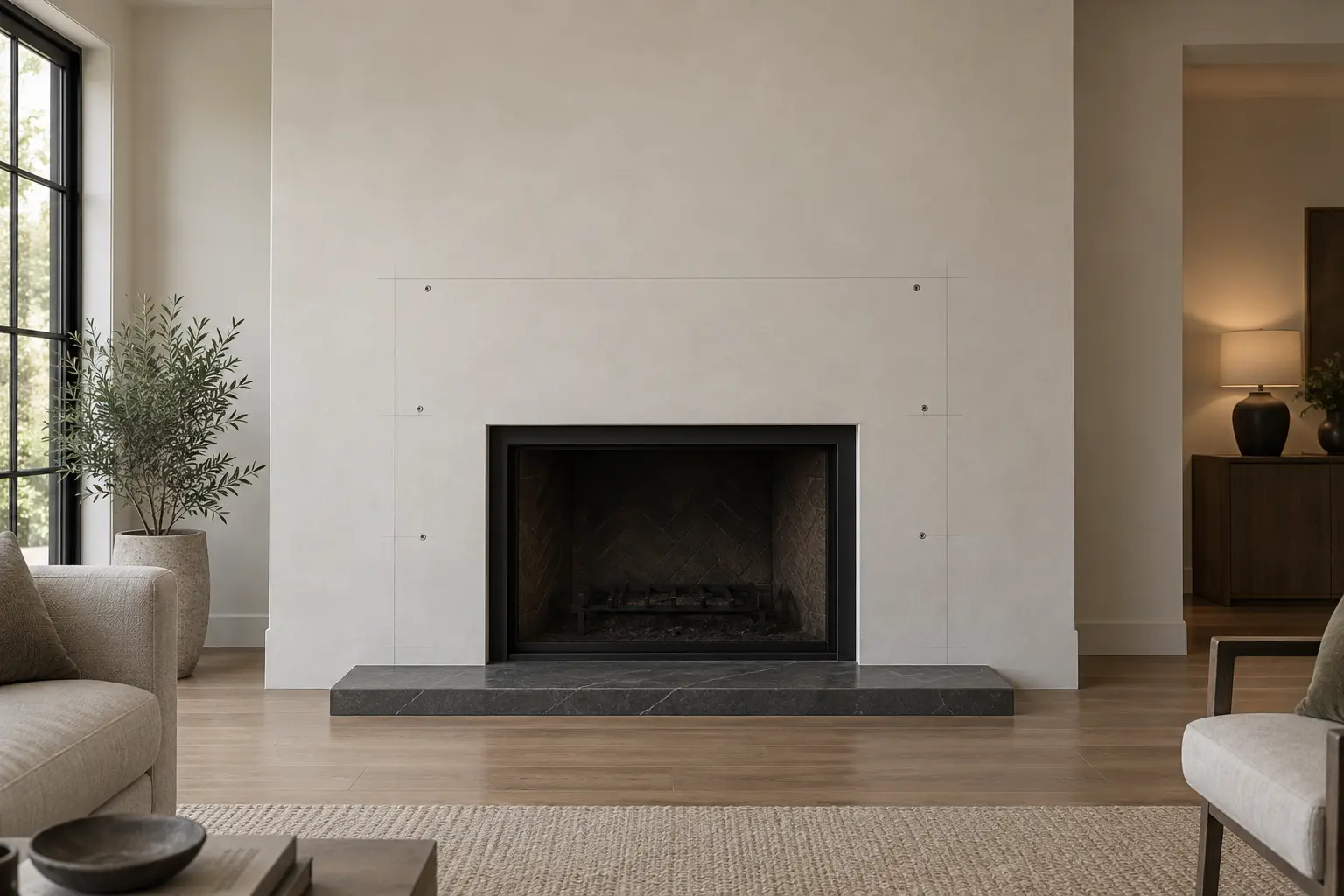 Art Deco Stepped Mantel — before design concept