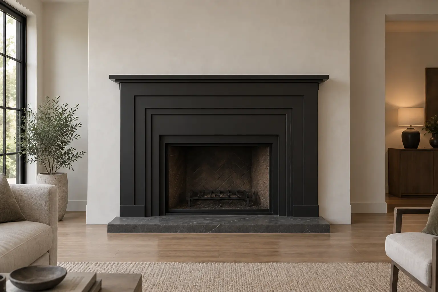 Art Deco Stepped Mantel — after design concept