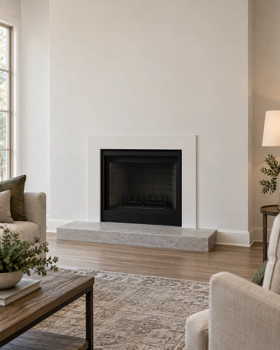 Shaker Pilaster Mantel — before design concept