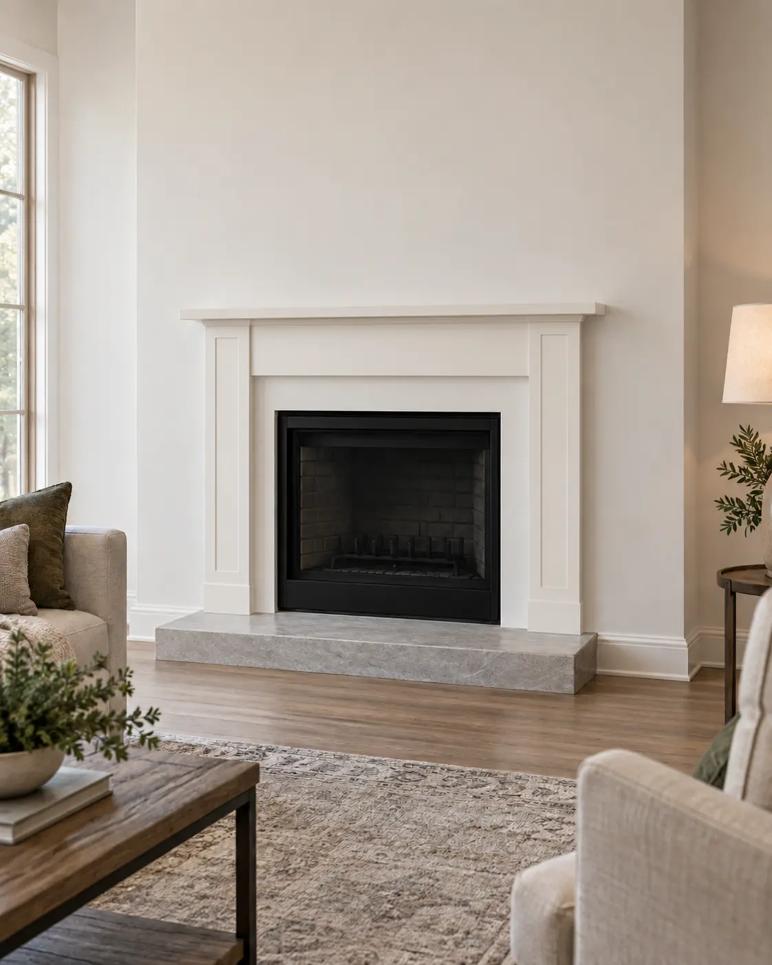 Shaker Pilaster Mantel — after design concept