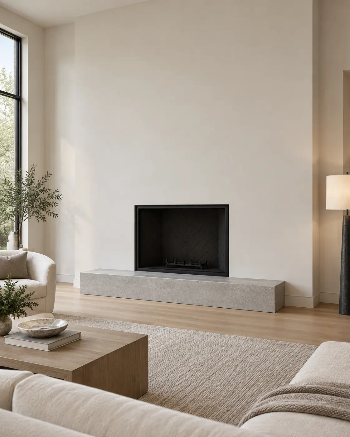 Bookmatched Walnut Wall — before design concept