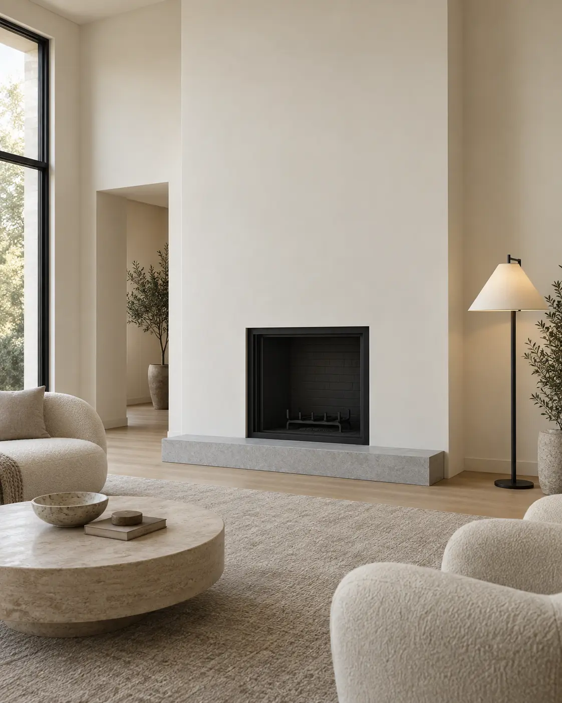 White Oak Slatted Chimney — before design concept