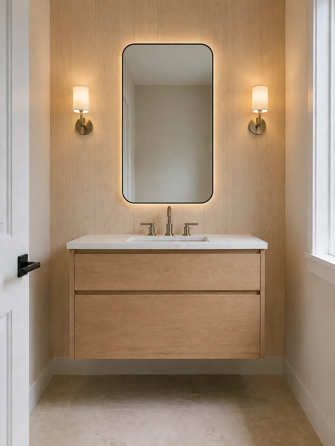 Powder Mirror Feature — illustrative design