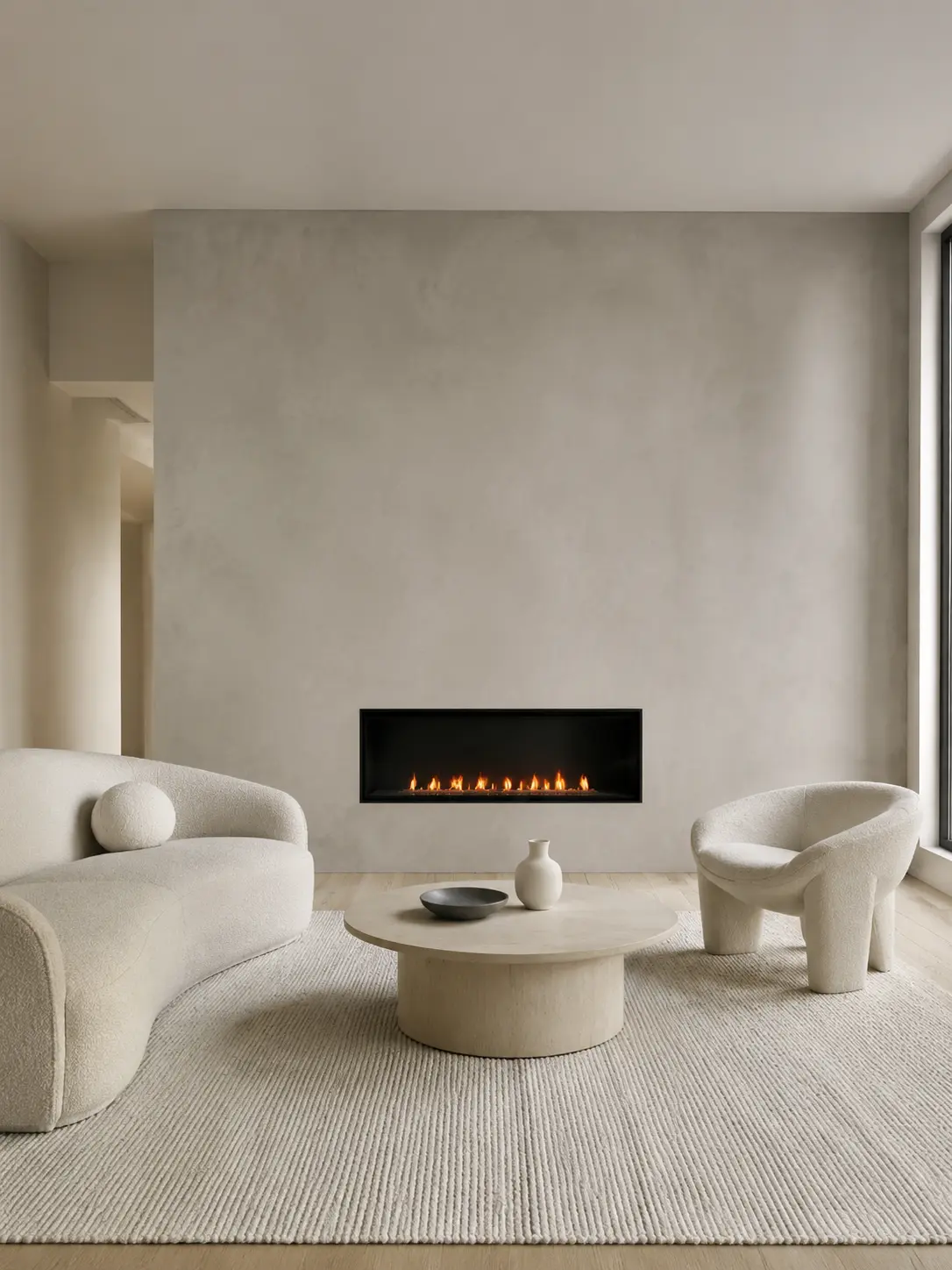 Symmetrical Fireplace Wall — before design concept