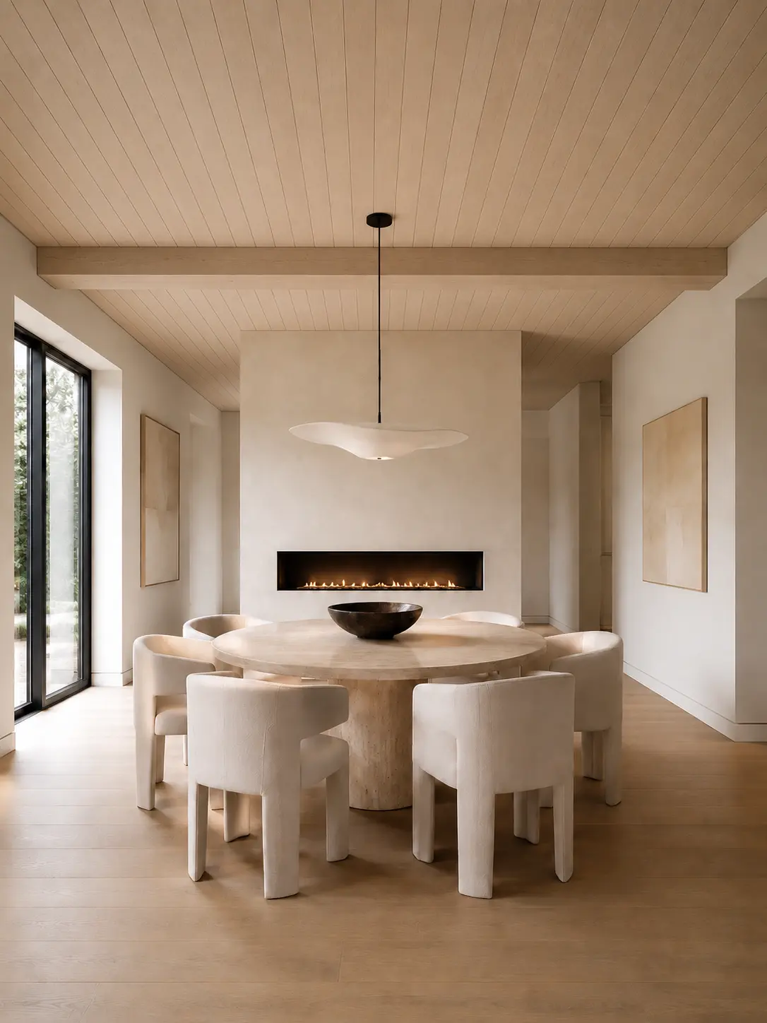 T&G Ceiling + Cross Beam — illustrative design
