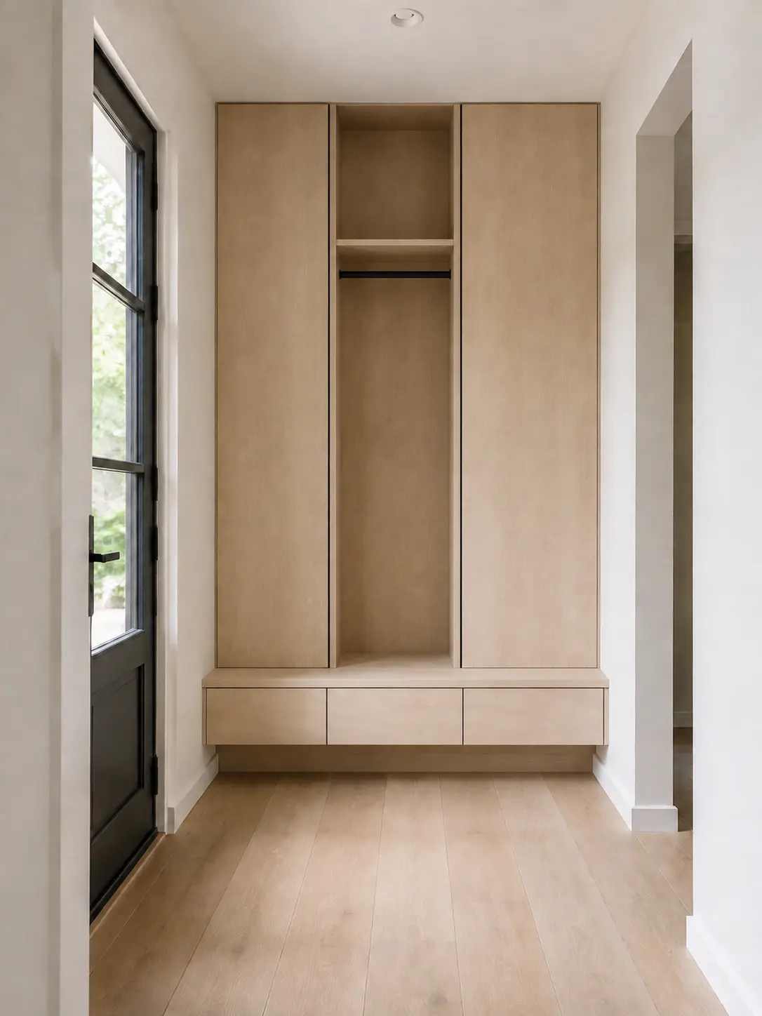 Mudroom Storage Wall — illustrative design