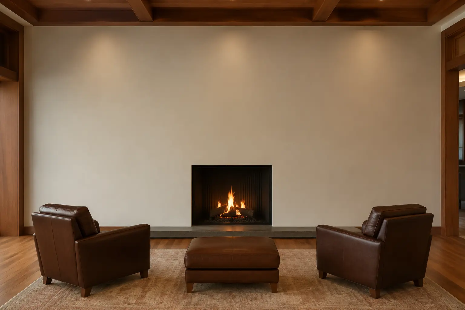 Symmetrical Fireplace Wall — before design concept
