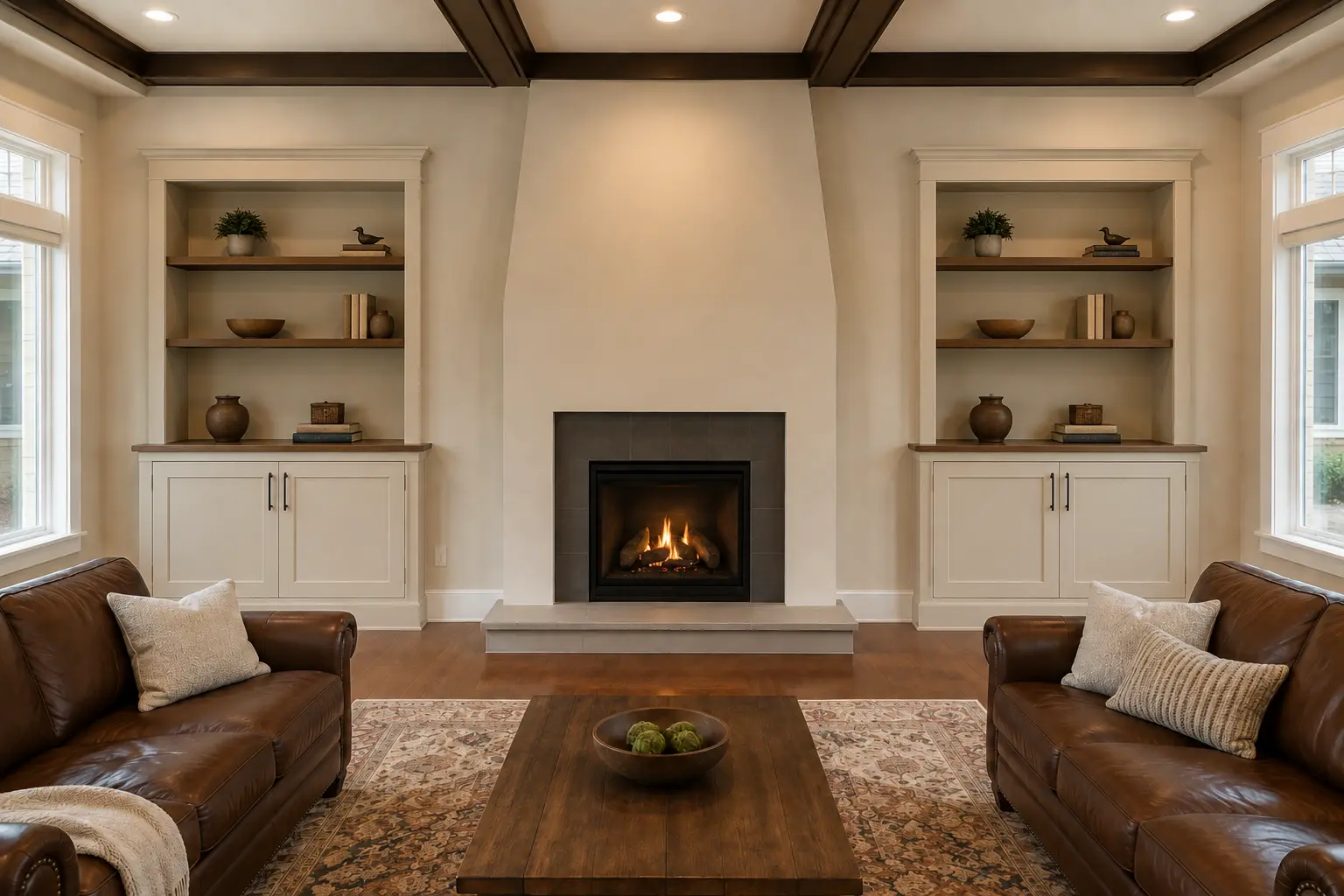 Full Built-in Library Wall — illustrative design