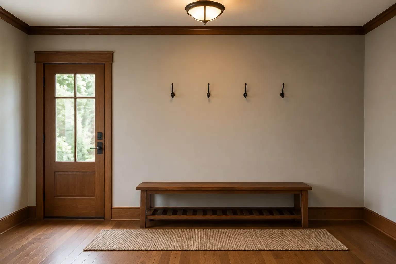 Mudroom Storage Wall — before design concept