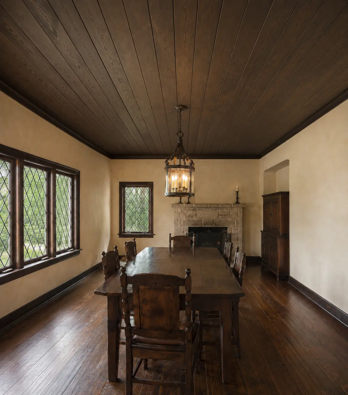 T&G Ceiling + Cross Beam — illustrative design
