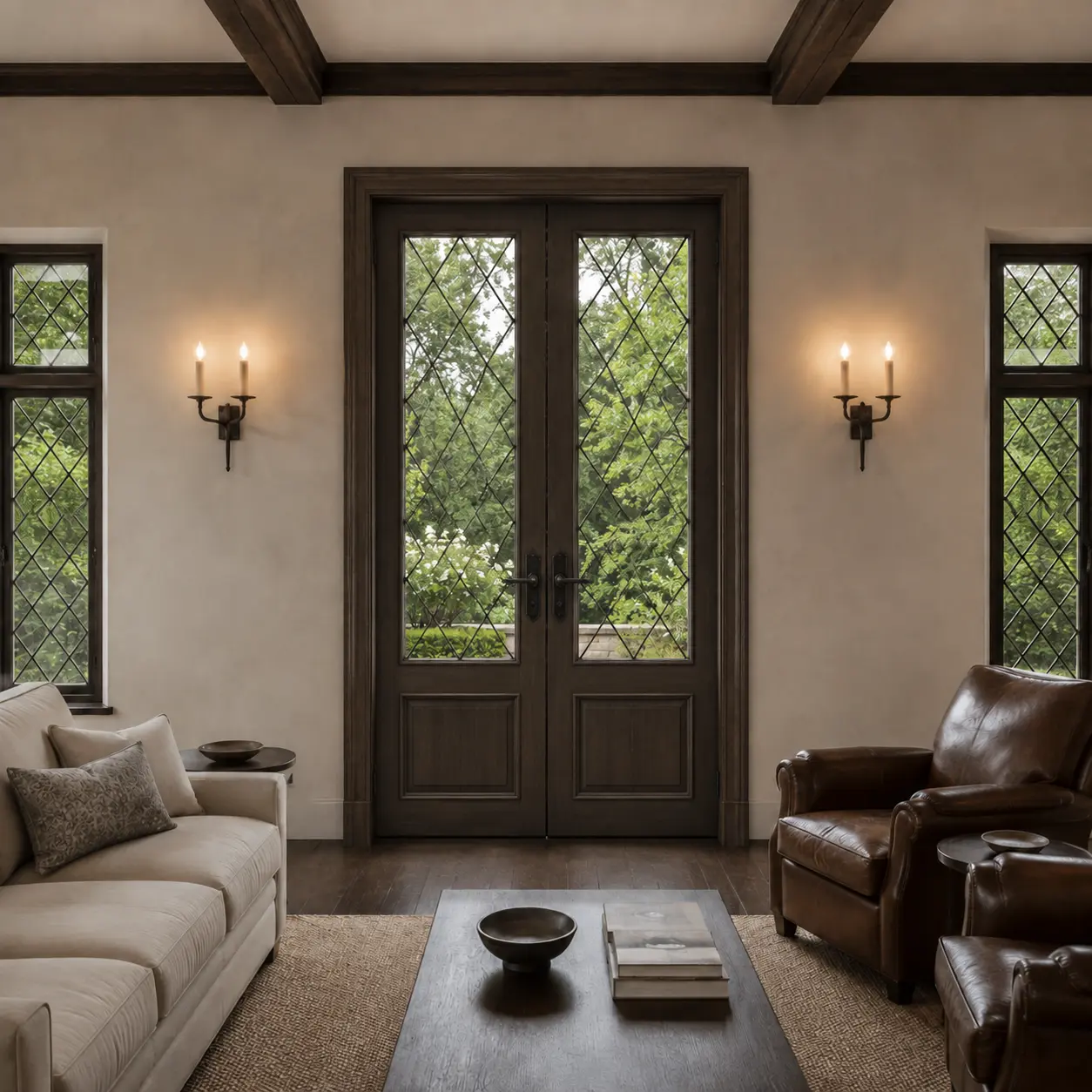 Paired French Doors — illustrative design