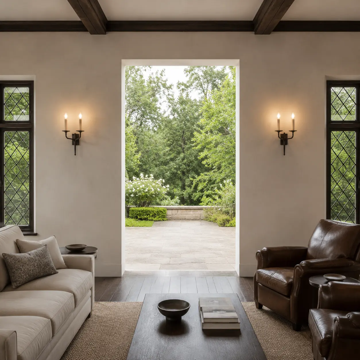 Paired French Doors — before design concept