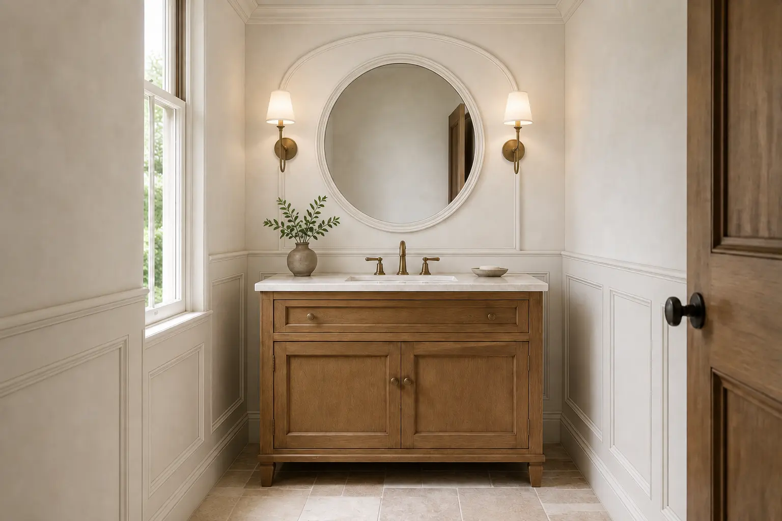 Powder Mirror Feature — illustrative design