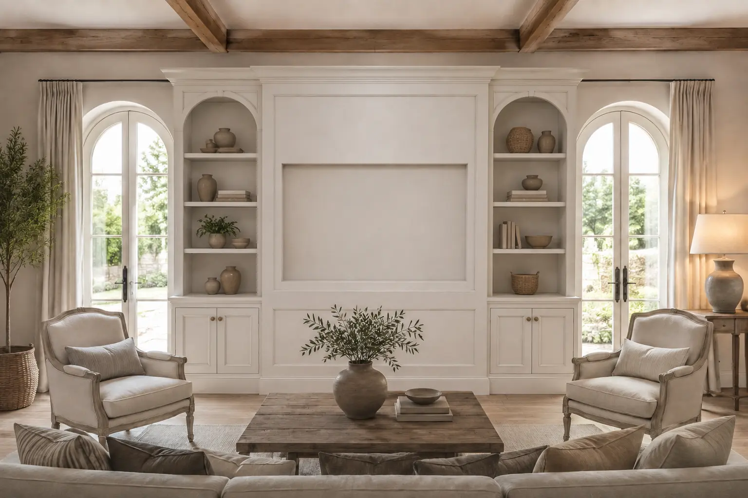 Full Built-in Library Wall — illustrative design