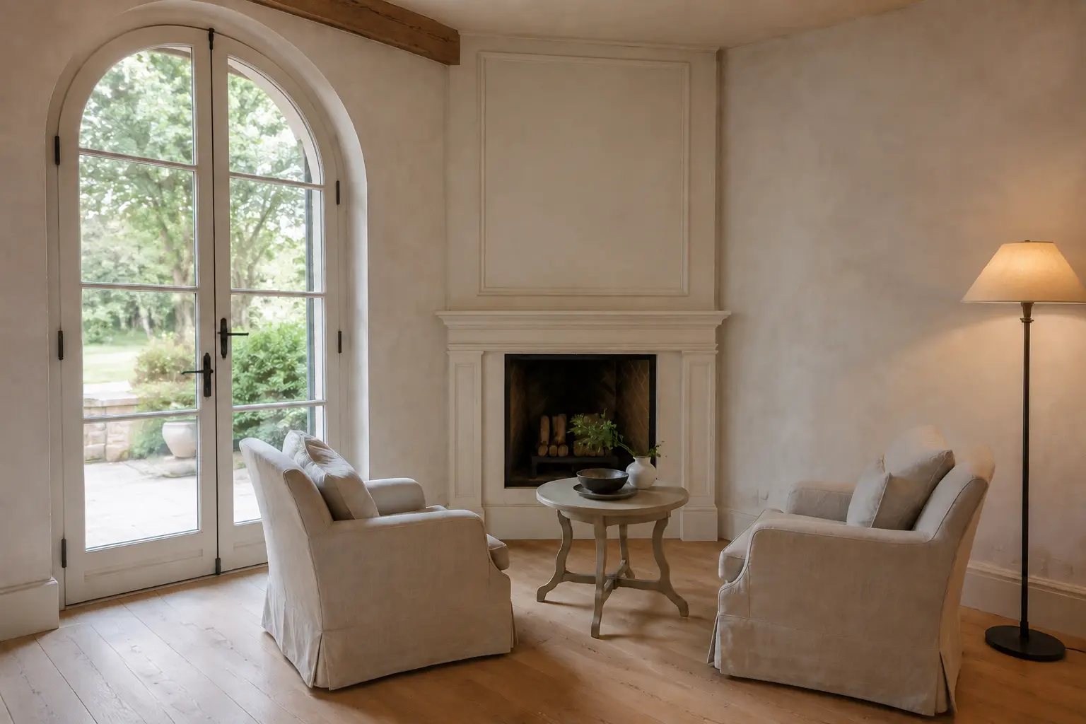 Corner Fireplace Return — illustrative design