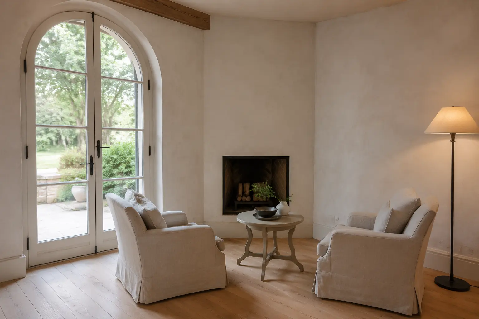 Corner Fireplace Return — before design concept