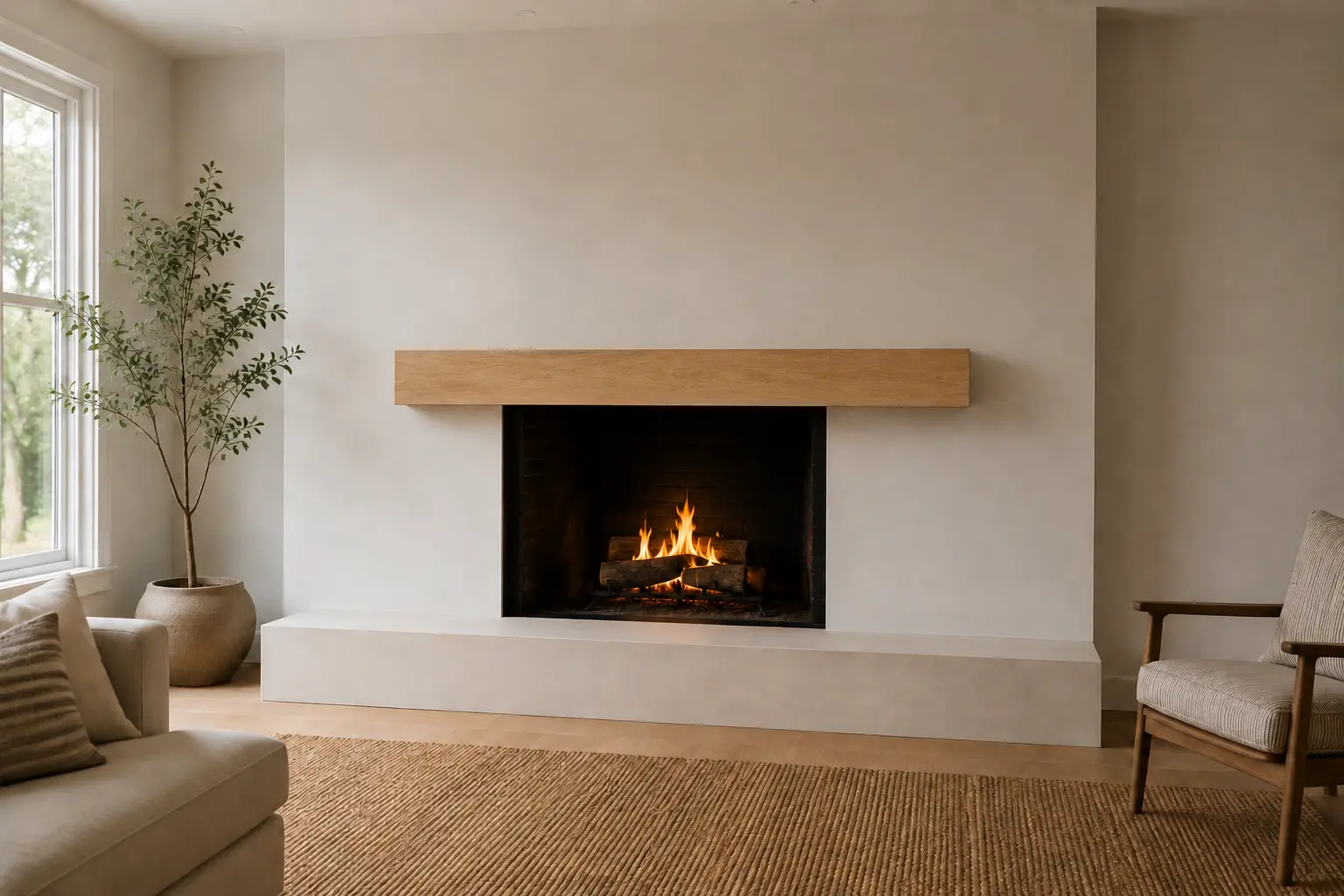 Floating Mantel — illustrative design
