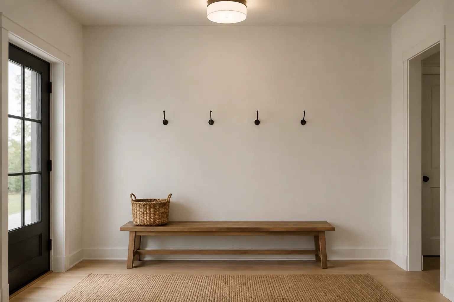 Mudroom Storage Wall — before design concept