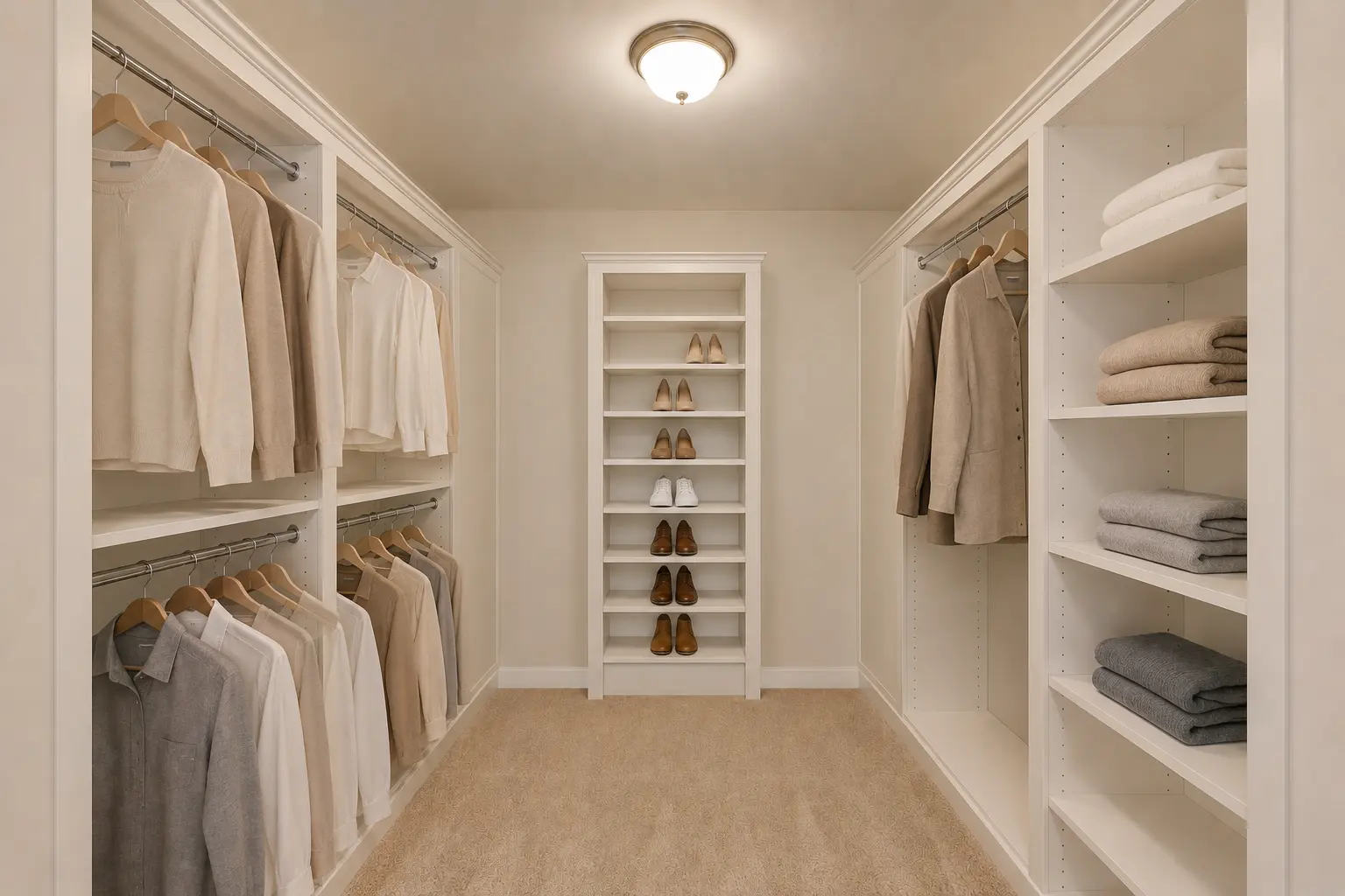 Primary Closet System — illustrative design