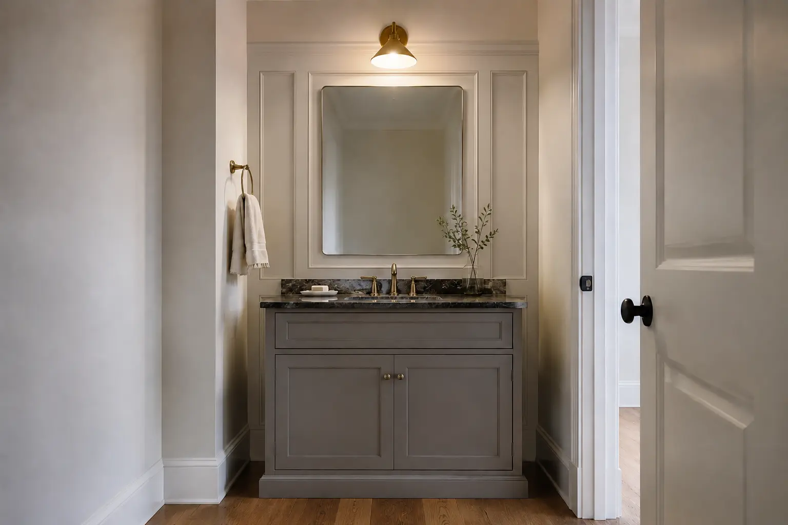 Powder Mirror Feature — illustrative design