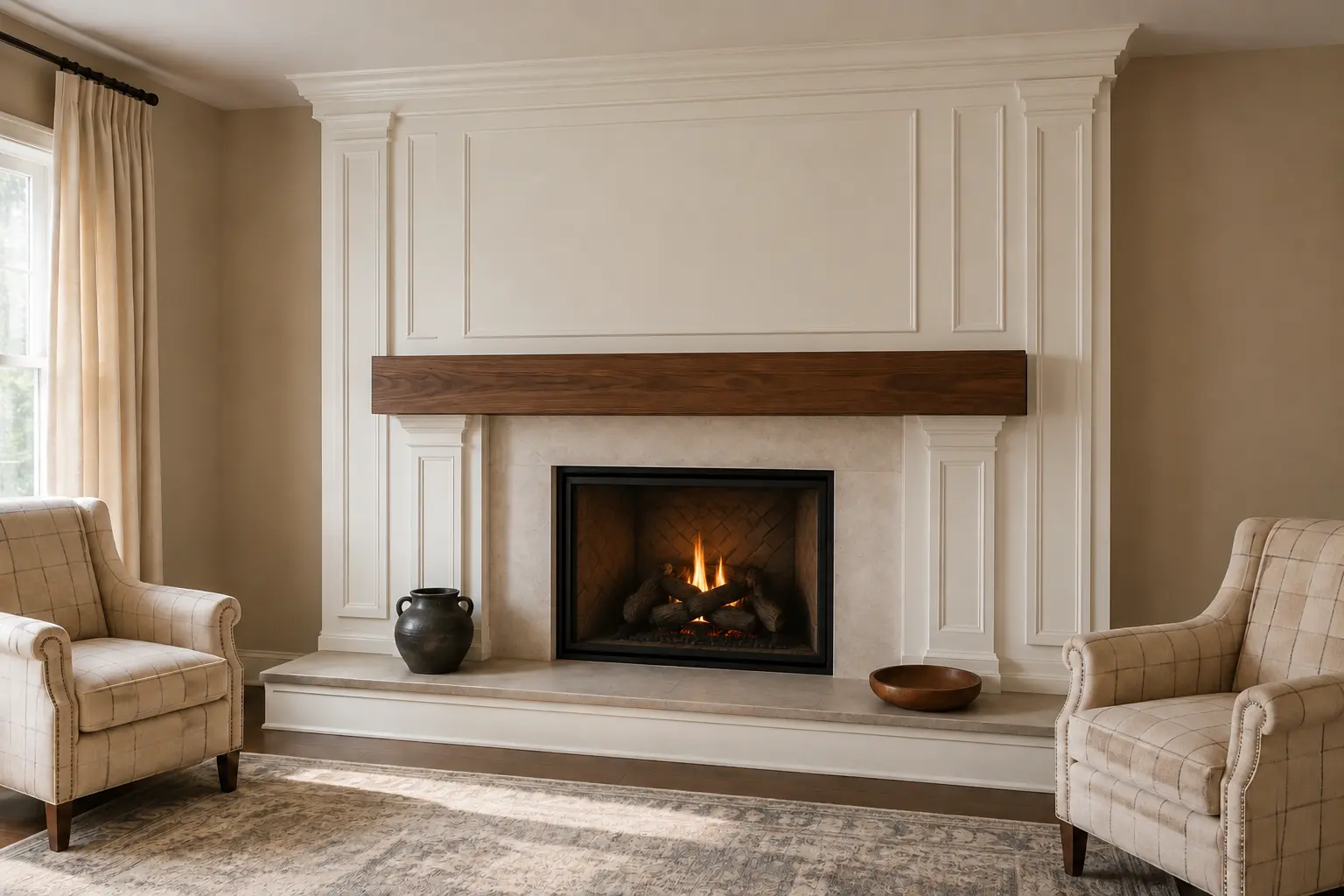 Floating Mantel — illustrative design