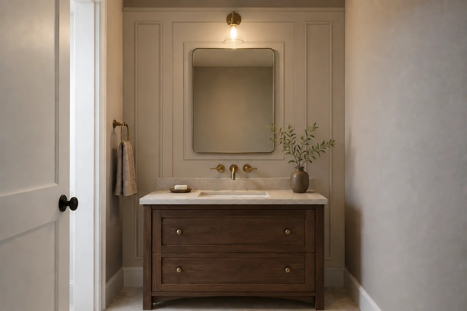 Powder Mirror Feature — illustrative design