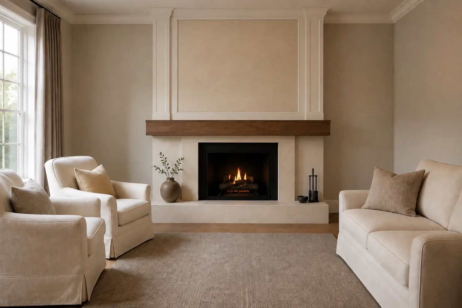 Floating Mantel — illustrative design