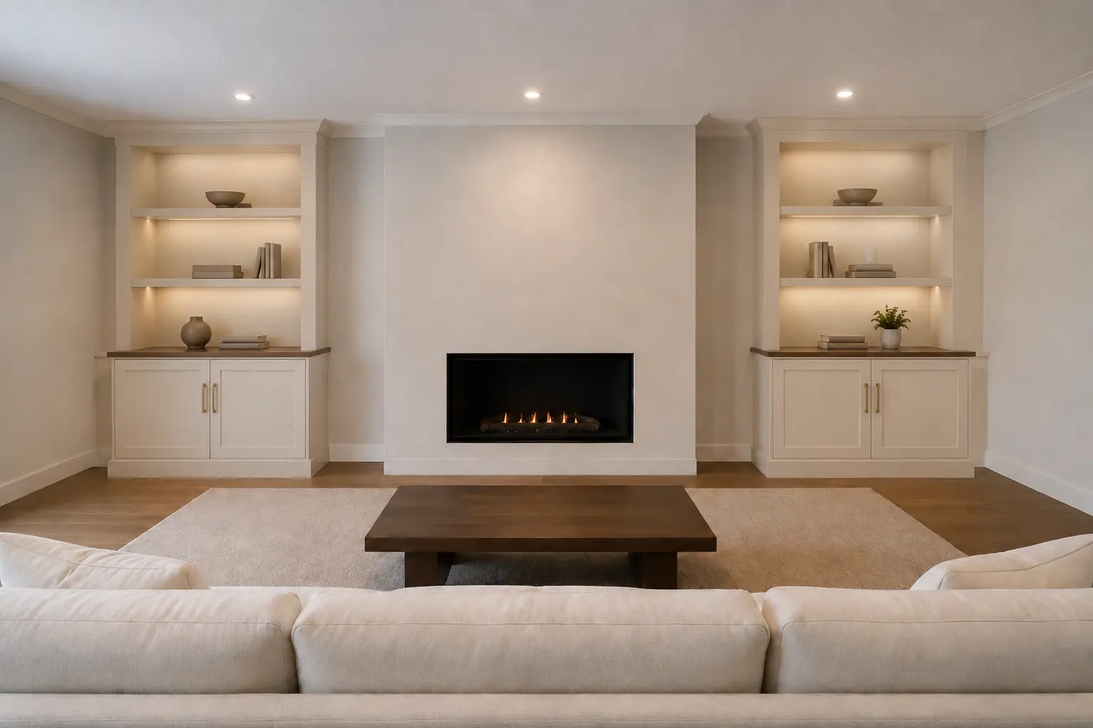 Full Built-in Library Wall — illustrative design