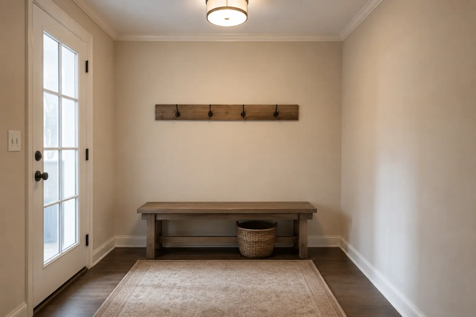 Mudroom Storage Wall — before design concept